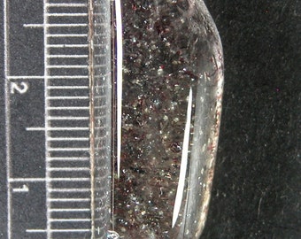 Hematite in Quartz Hand Cut Cabochon QH3