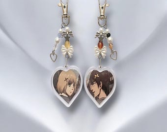 Attack on Titan Armin & Eren Keychains – Handmade Matching Anime Keychains for Friends and Fans