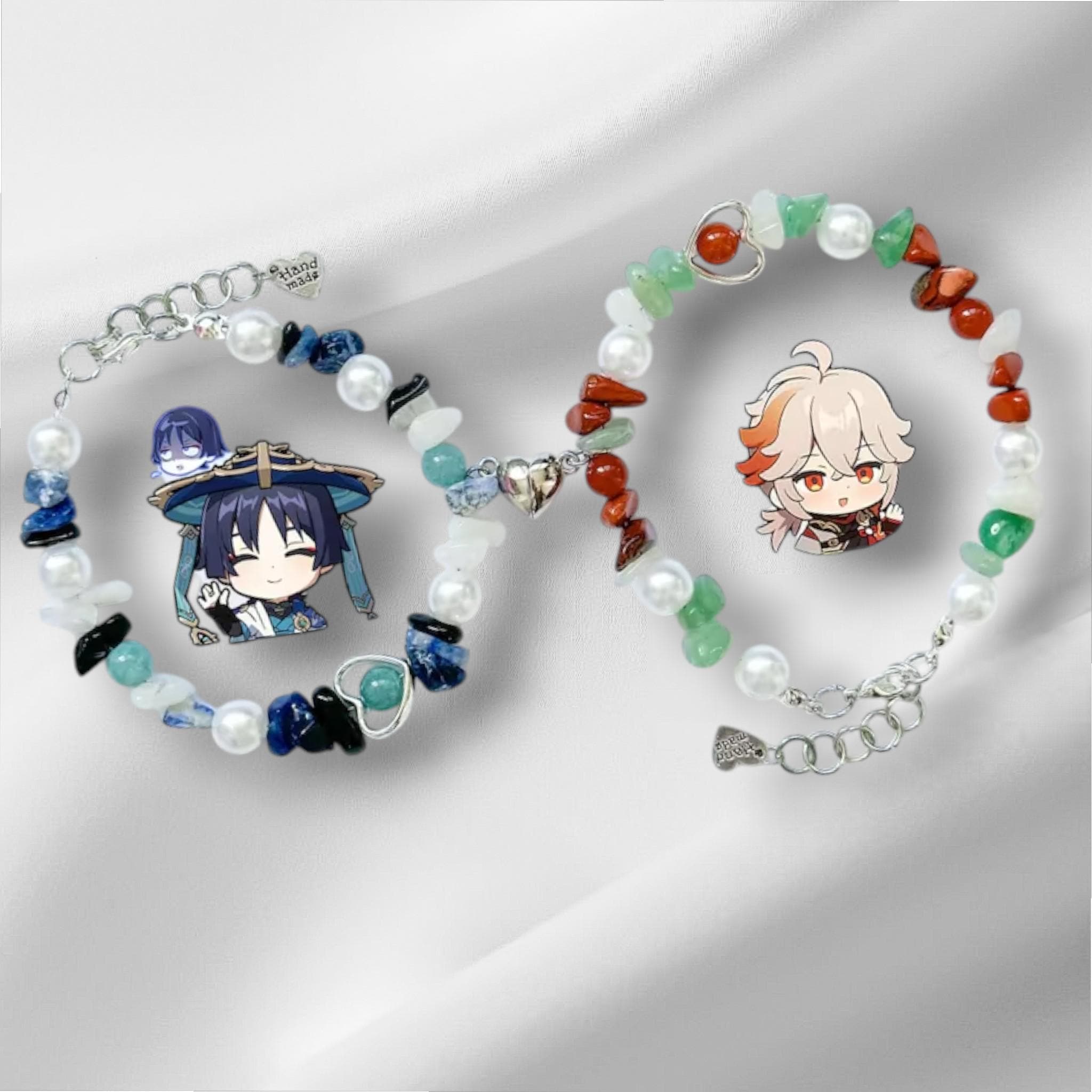 Kazuha Wanderer Inspired Beaded Bracelets: Handmade Adjustable Jewelry