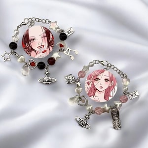 Nana Hachi Inspired Beaded Bracelet: Y2K Anime Friendship Jewelry