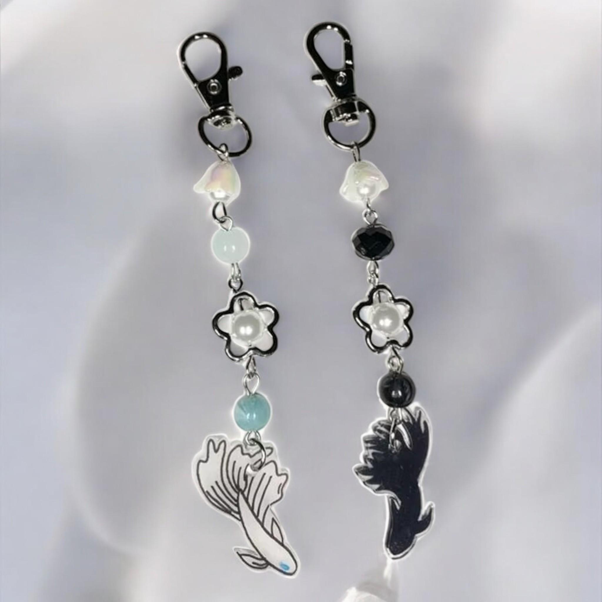 Handmade Gojo & Geto Keychains - Beta Fish Charm Design Anime Inspired ...