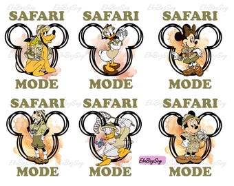 Animal Kingdom Safari Png Bundle, Safari Mode Png, Mouse and Family Png, Family Trip Png, Family Vacation Png, Vacay Mode Png,