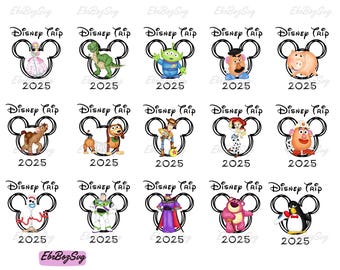 Bundle Family Trip 2025 Png, Toy Story Characters Png Bundle, Toy Story Clipart, Toy Story Png, Family Vacation Png, Vacay Mode Png