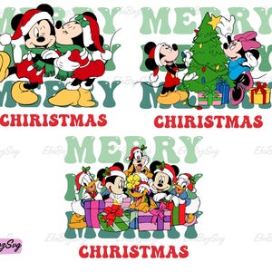 Magical Kingdom Christmas Png Bundle, Mouse Png, Merry Christmas Png, Mouse and Friends Clipart, Mouse Cricut, Instant Download