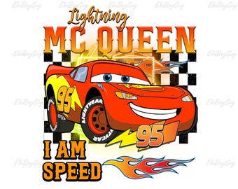 Imagen PNG de Rayo McQueen, imágenes prediseñadas de Cars, Cars 95 PNG, descarga digital de coche de carreras, diseño para sublimación