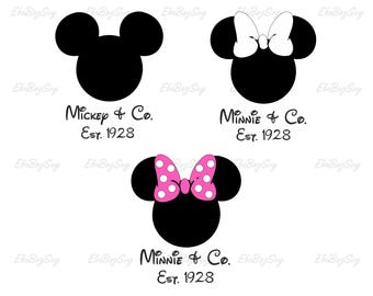 Musöron Est Svg Bundle, Musöron Familj Png, Mus Co Png, Musöron Cricut Sublimeringsdesign, Digital Nedladdning
