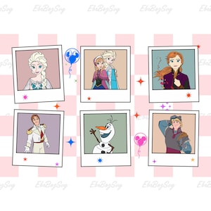 Frozen Characters Png, Frozen Png, Elsa and Anna Png, Olaf Png, Princess Png, Png for Cricut, Family Trip, Digital Download