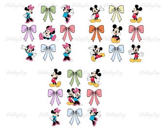 Comfort Colors Mouse Friends Svg, Mouse Coquette Bows Png, Mouse Bows Png, Mouse Clipart Png, Cartoon Coquette Bow, Family Vacation Png