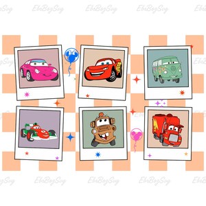 Cars Characters Png, Cars Png, Cars Clipart, Lightning McQueen Png, Png Cars Sublimation Design, Instant Download