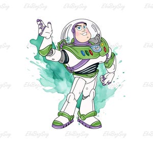 Aquarell Buzz Lightjahre Clipart, Aquarell Spielzeug Geschichte Charakter Png, Buzz Lightjahre Png, digitaler Download