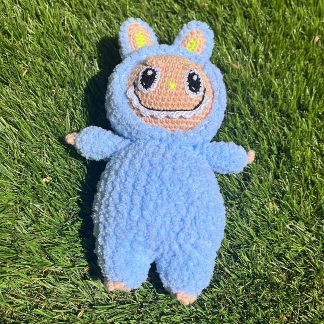 Labhubhu LABUBU Inspired Plush – Handmade Crochet Fantasy Toy – Soft and Fluffy ...