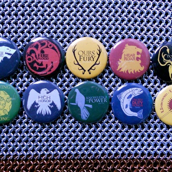 Game of Thrones House Sigils (button)