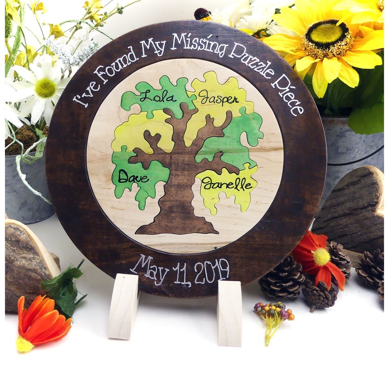 Weeping Willlow Family Tree Custom Designed Unity Puzzle Unity Ceremony Alternative Wedding Puzzle Blended Family Wedding Gift For Couple