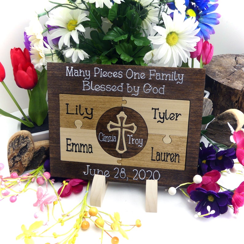 Family Custom Designed Unity Puzzle Wedding Unity Ceremony Alternative Forever Family Adoption Gift Unity Ideas Blended Family Wedding