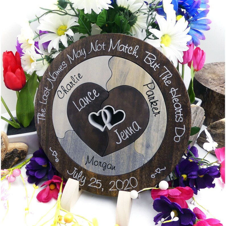 Family Custom Designed Unity Puzzle Wedding Unity Ceremony Alternative Forever Family Adoption Gift Unity Ideas Blended Family Wedding
