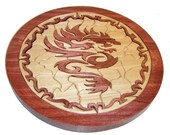 Tribal Dragon Wooden Mosaic Tray Puzzle