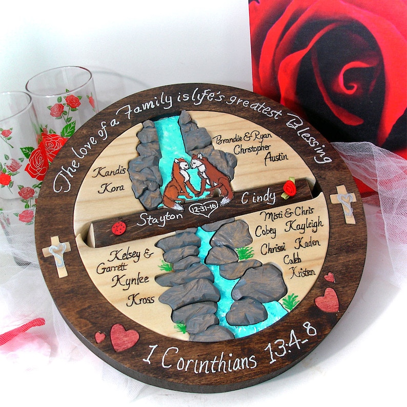 Weeping Willlow Family Tree Custom Designed Unity Puzzle Unity Ceremony Alternative Wedding Puzzle Blended Family Wedding Gift For Couple