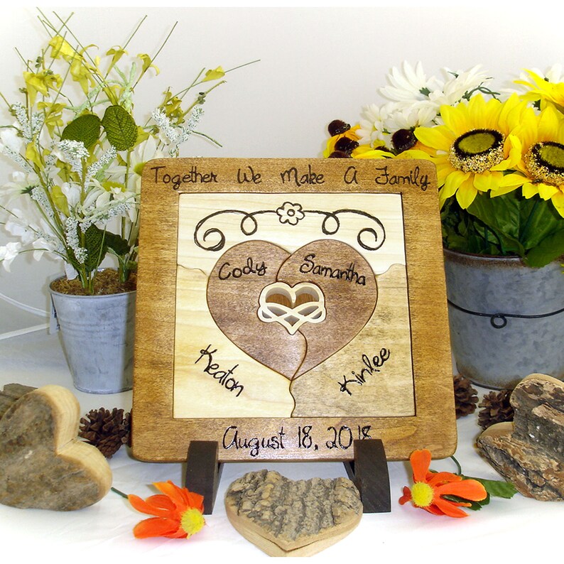 Family Custom Designed Unity Puzzle Wedding Unity Ceremony Alternative Forever Family Adoption Gift Unity Ideas Blended Family Wedding