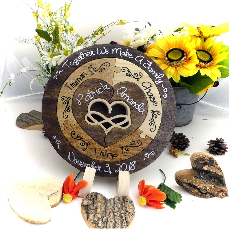 Unity Candle Alternative Unique Unity Ceremony Ideas Symbolic Unity Puzzle Cross Personalized Blended Family Wedding Gift for The Couple