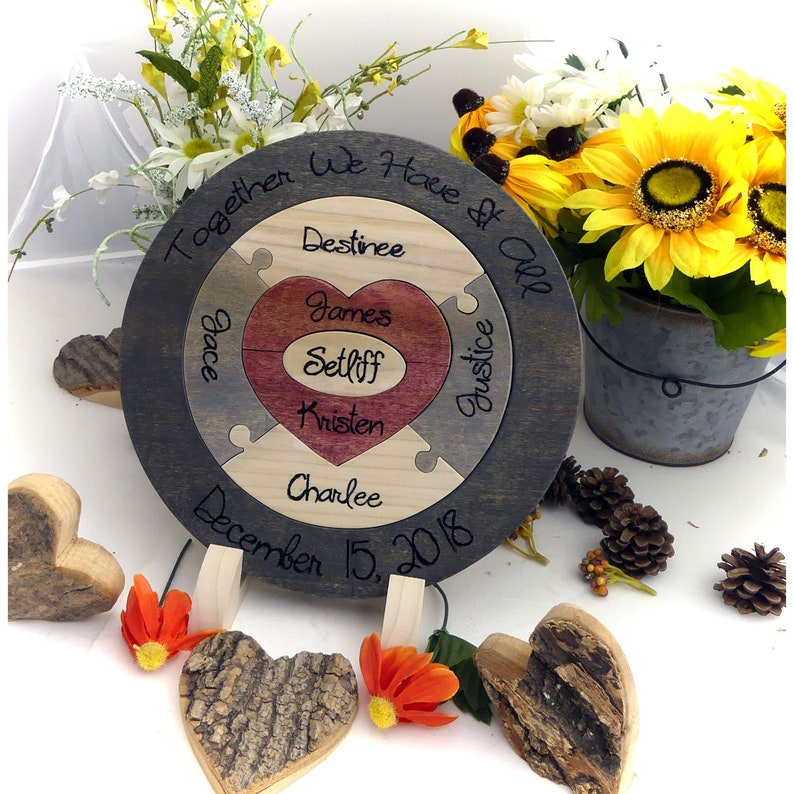 Unity Candle Alternative Unique Unity Ceremony Ideas Symbolic Unity Puzzle Cross Personalized Blended Family Wedding Gift for The Couple