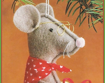 Filz Maus Ornament Muster, Weihnachtsmaus Filz nähen, sehen Sie unsere süße kleine Kätzchen Muster !, Easy Pattern #CFT9047 PDF DurhamDeals