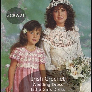 Robe de mariée au crochet irlandais, robe de demoiselle d'honneur, robes de mariée, crochet irlandais, motif bonus gratuit également inclus CRW21DurhamDeals image 1