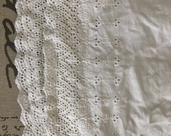 white eyelet crib skirt