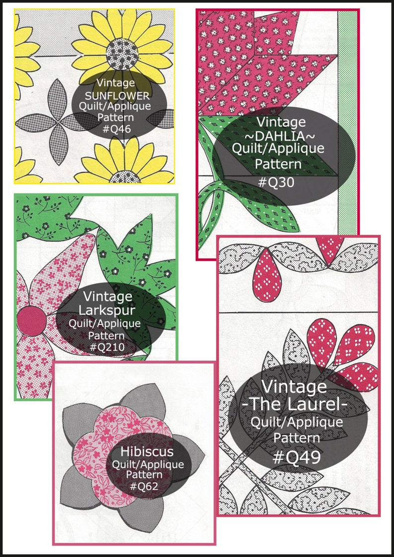 Flower Quilt 'LANCASTER ROSE' Quilt Block/appliqué Etsy