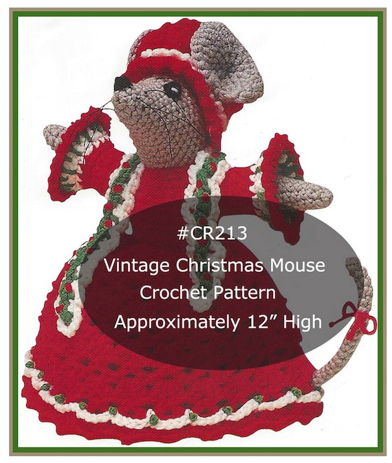Christmas Mouse Pattern Crochet Mouse Pattern Cute Mouse Etsy