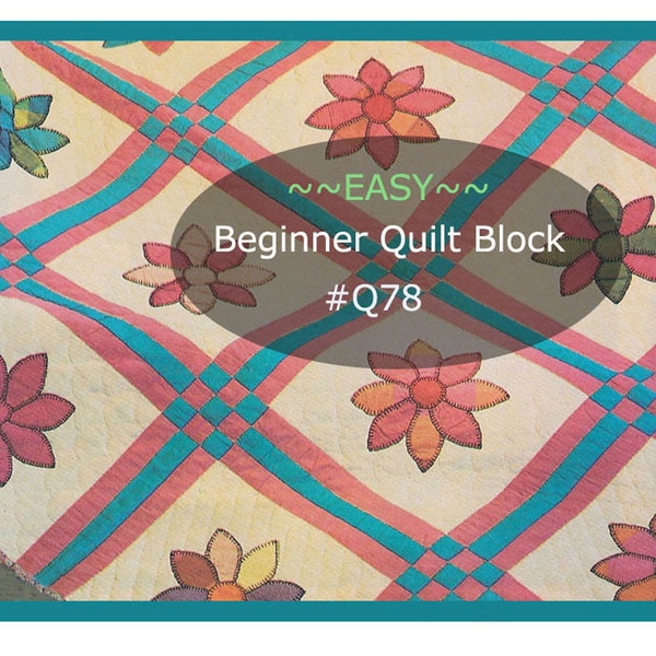 Easy Quilt Sewing Easy Quilt Block Star Dahlia Quilt Block Sewing Pattern #Q78 PDF Instant Download Mailed Copy Is Also Available Inquire