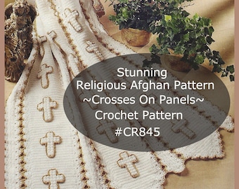 Religious Afghan,Prayer Afghan, Crochet Religious Afghan, Baptism,  Wedding, Religious Crochet Pattern, #CR845 PDF- ALSO Mailed-DurhamDeals-