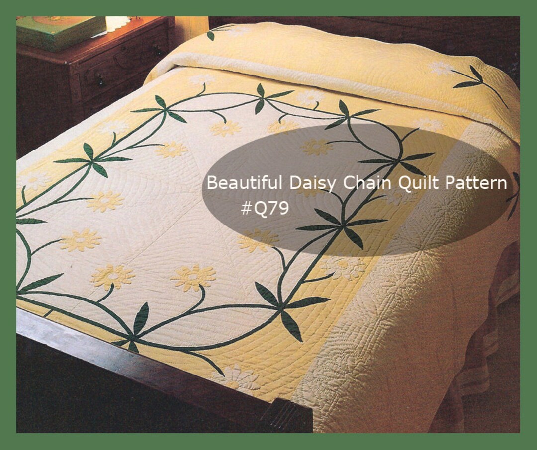 Daisy Quilt Daisy Chain Applique Quilt Pattern Flower Quilt - Etsy