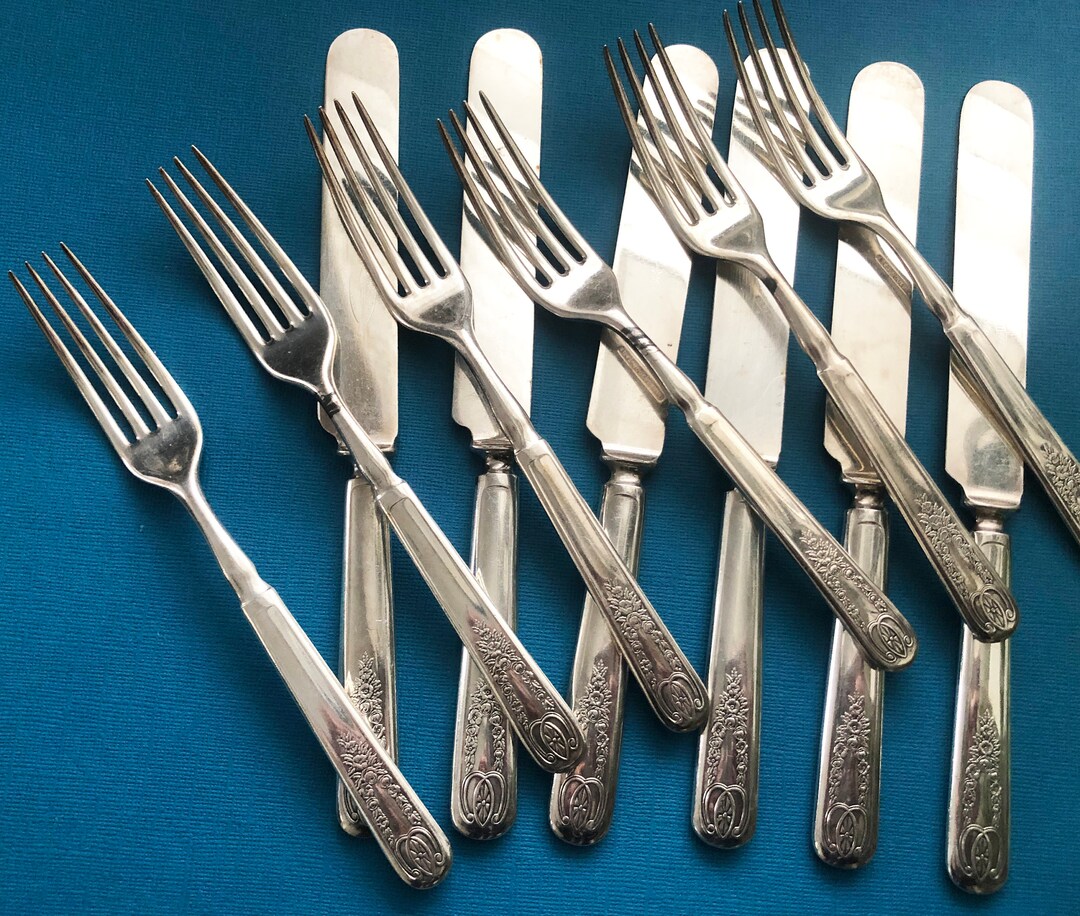 ROGERS 'old Colony' Knives and Forks 12 Pieces Old Etsy