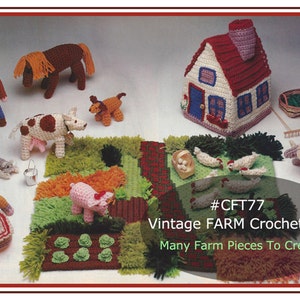 Children Farm Animals Crochet, Pigs,Cows,Lambs,  Lots Of Farm House Animals To Crochet Pattern-PDF- Read Everything!! DurhamDeals