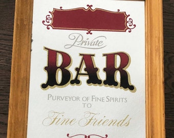 CUSTOM Lettering For Bar Mirror--------Text Letters, Vintage Mirror, View All The Images, -DurhamDeals