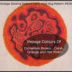 Retro Rug Latch Hook Pattern Vintage Retro Rug Mod 60s Rug Latch Hook Pattern-PDF--Mailed Available Inquire:DurhamDeals