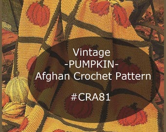 Pumpkin Afghan Crochet Pattern Pumpkin Crochet Pattern Afghan mit Kürbisse Häkelanleitung PDF File # CRA81