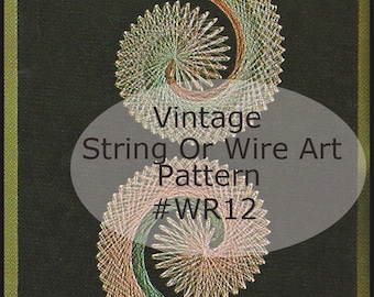 Wire String Art Pattern Use Wire Or String COMMAS Wall Art Pattern Dates 70's ---Mailed Copy Available Only:DurhamDeals