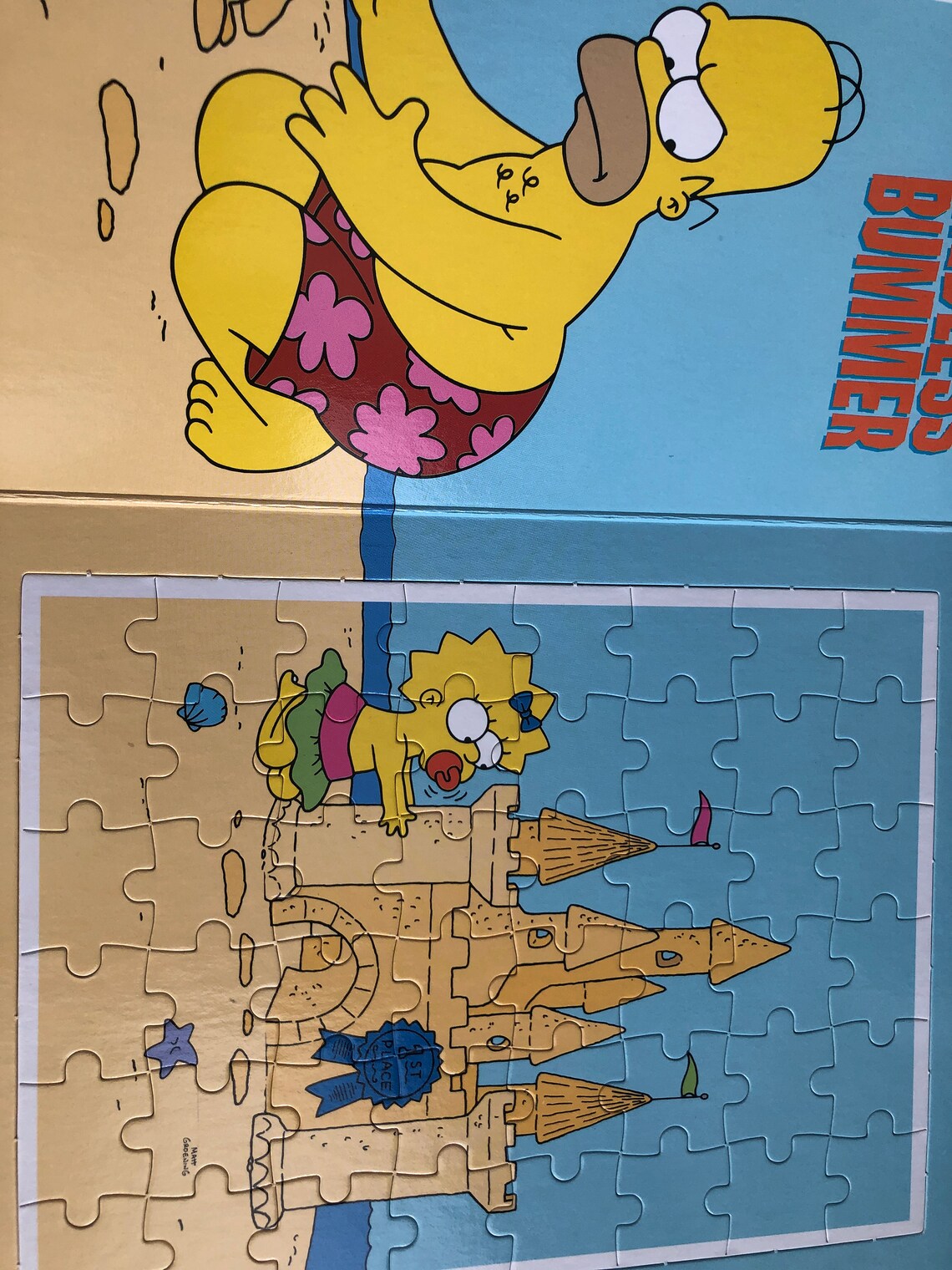 Simpson Puzzle Book Bart Simpson Jigsaw Puzzle Book 48 Etsy