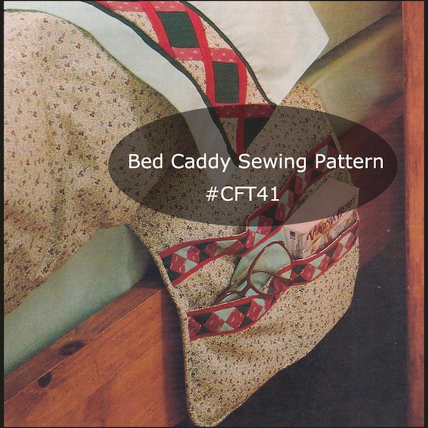Bed Caddy, Book Caddy, Bed Caddy Holder, Bedside Book Holder, Bed Caddy Holder, Sewing Pattern, PDF --DurhamDeals