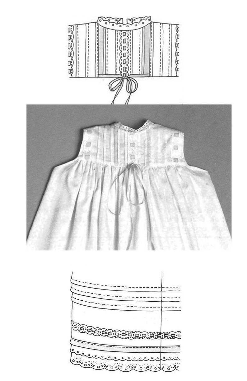 Victorian Christening Gown Heirloom Sewing Pattern Vintage Etsy