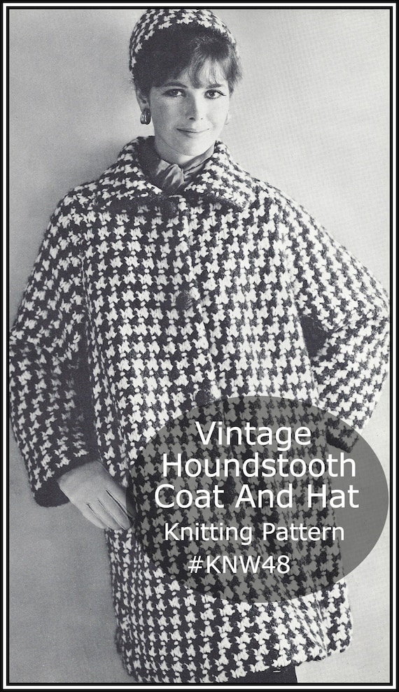 ladies houndstooth coat
