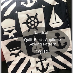 Nautical Quilt Blocks, Nautical Quilt Patterns, Sailing, Quilt Pattern Nautical Blocks, Pattern Paper Templates #Q112 PDF-DurhamDeals