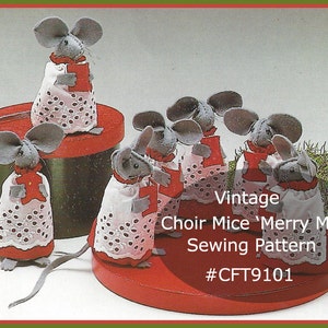 Grey Mouse Craft, Church Mice Craft, Choir Mice, Little Felt Christmas Mice, Church Choir Mice  Felt Pattern Craft #CFT9101 PDF DurhamDeals