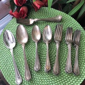Antique Gorham Flatware Lot, 33 PIECES-Stamped PAT. 1896, Anchor Symbol, Electroplated, (Silver Plate) Many Pieces In This Lot  -DurhamDeals