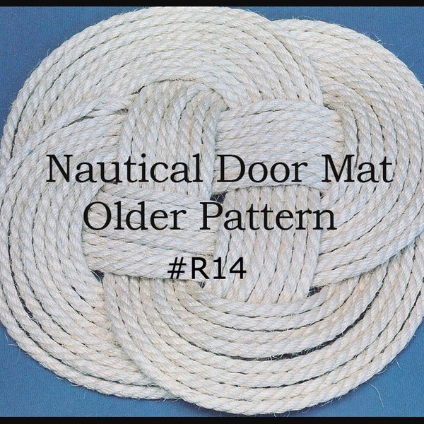 Nautical Rug Sisal Rug Sailing Rug Knotting Pattern Turks Head Knot Sisal Knotting Pattern PDF -Mailed Copy Available- #R3 DurhamDeals