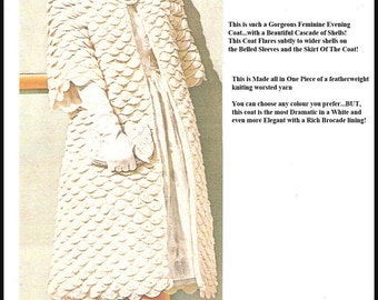 Ladies Coat Crochet SHELL Design Coat Dates 60's Vintage Coat Pattern #CRW15- PDF Instant Download Mailed Copy Is Available-INQUIRE