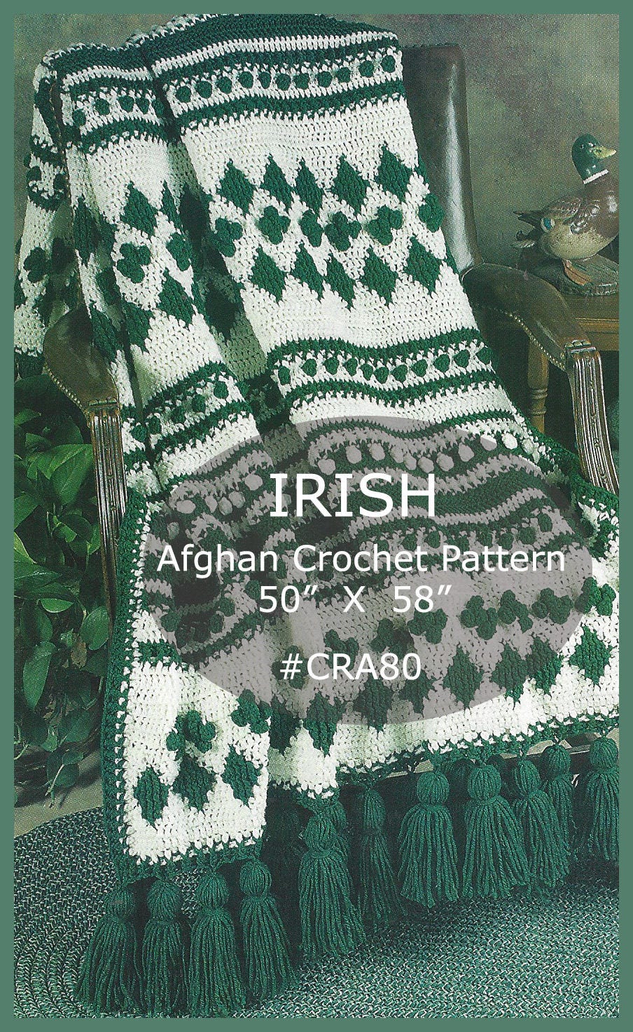 34 Fun Crochet Clover Patterns Perfect for St. Patrick’s Day 5 Irish Afghan Crochet Pattern Clover And Diamonds Irish