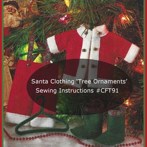 Weihnachtsmann Baum Dekor, Miniatur SANTA Kleidung, Baum Ornament Muster, Weihnachtsschmuck Schnittmuster-- Muster #CFT91 PDF -- DurhamDeals
