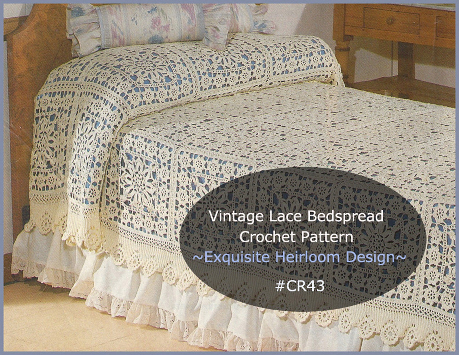 1960's Bedspread Pattern Vintage Crochet Patternrare Etsy